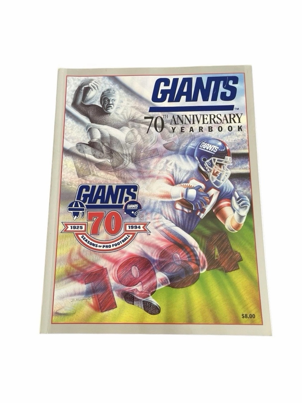 New York NY Giants 70th Anniversary Yearbook NFL Pro Football 1925 - 1994